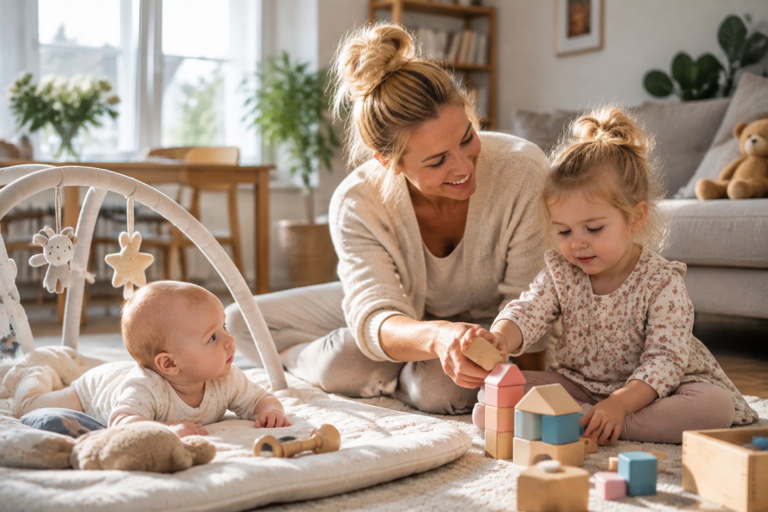 One Nanny, Two Different Ages: A Shared Routine for a Newborn and a Preschooler
